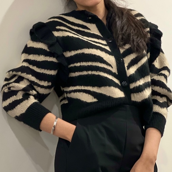 Top Shop Zebra Print Cardigan - Picture 2 of 3